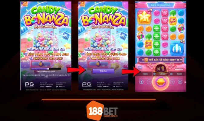 3 bước vào chơi Cơn Bão Kẹo Ngọt 188bet siêu dễ