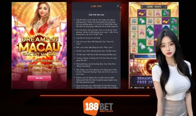 Hướng dẫn chơi Giấc Mơ Macao 188bet siêu nét