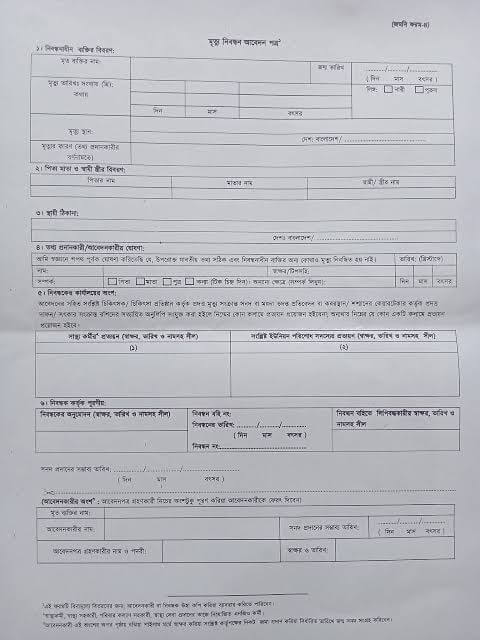 মৃত্যু নিবন্ধন